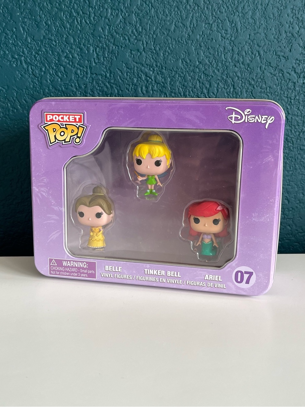 Funko Pocket Pop! Disney Princesses 3-Pack Tin #07 Tinkerbell Belle Ariel